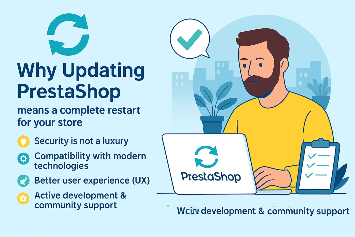 Dlaczego aktualizacja PrestaShop to nie koszt, lecz inwestycja Dlaczego aktualizacja PrestaShop to nie koszt, lecz inwestycja